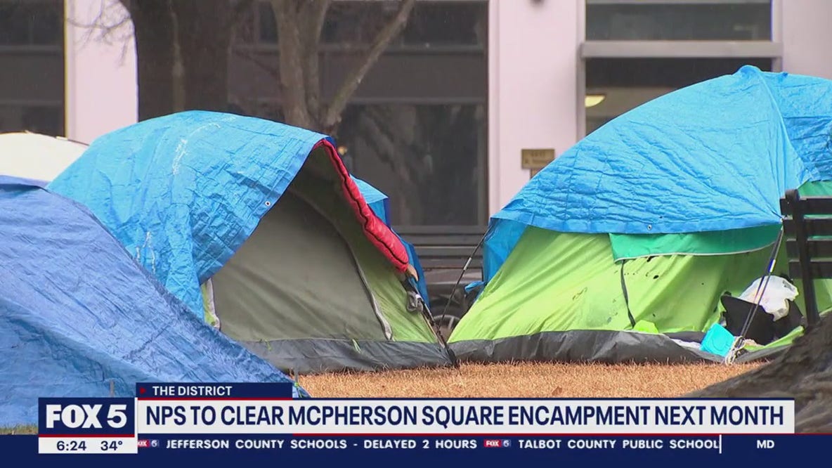 National Park Service to clear homeless encampment at DC’s McPherson Square
